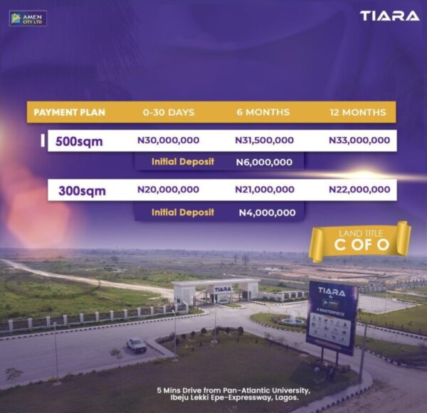 Tiara Estate Ibeju Lekki Lagos, Title Certificate of Occupancy. (From 20million per 300sqm) - Image 2