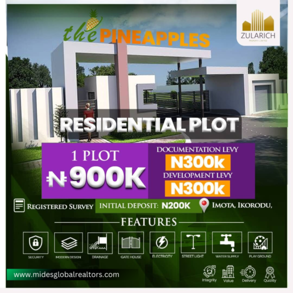 Introducing One of the Biggest Estates in the heart of Imota, Ikorodu, Lagos (from 900k per plot buy 6plots get 1 Free)